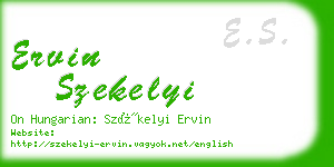 ervin szekelyi business card